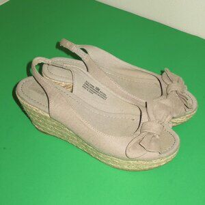 Fashion Bug  ELLA NATURAL Wedge Sandals Sz 10 M